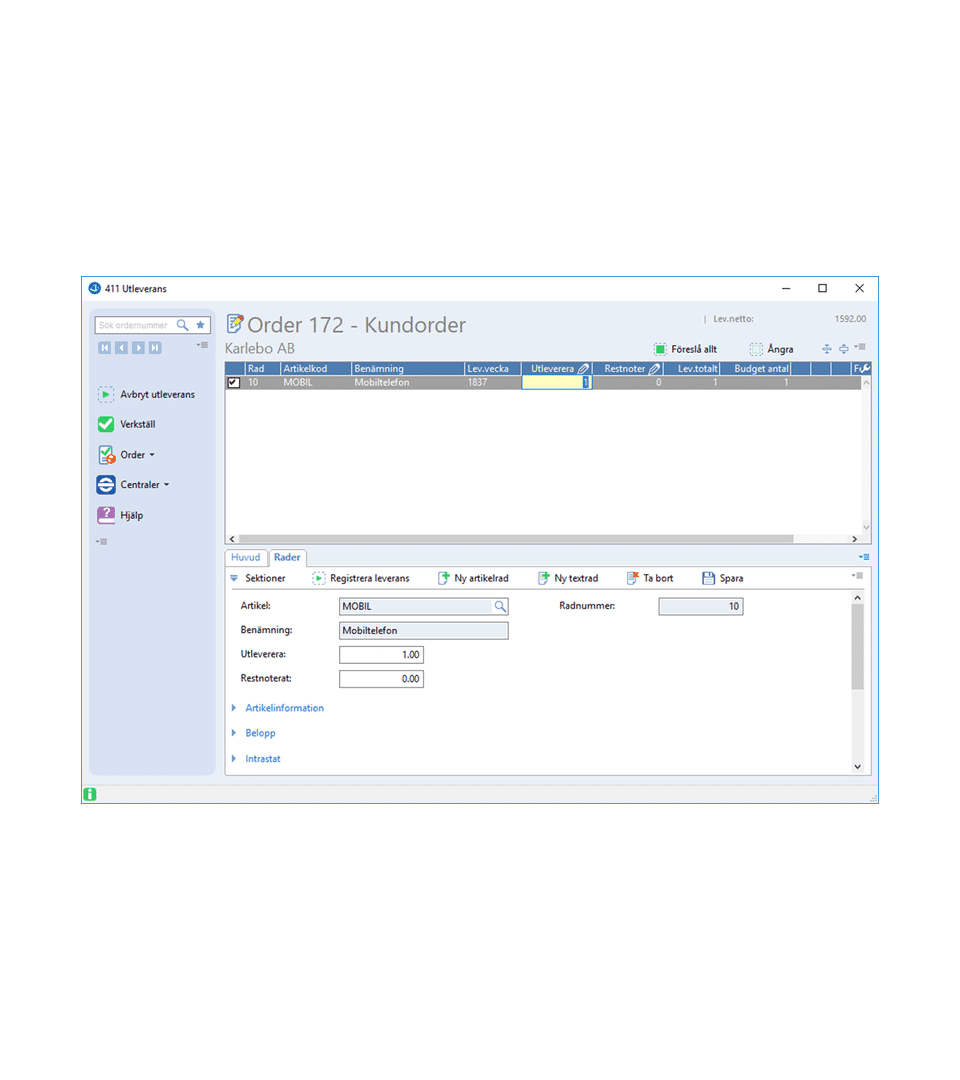 Order/Lager/Inköp Pyramid Proclient